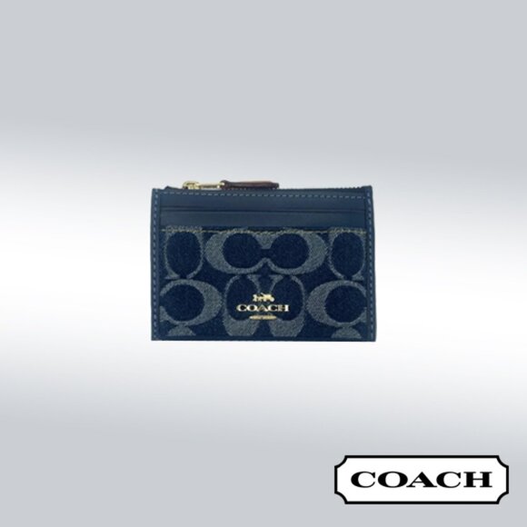 Coach Mini Skinny ID Case in Signature Denim - Picture 1 of 7